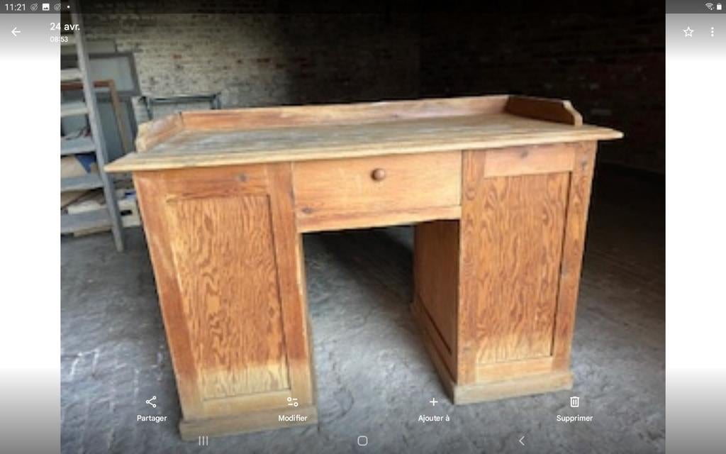 Bureau de Maître d’École. Vintage., Maison & Meubles, Bureaux, Vintage, Enlèvement