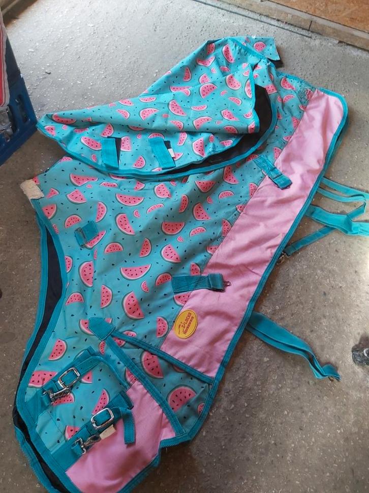 Dekens maat 165 , regendeken met nek & # Bucas !, Animaux & Accessoires, Chevaux & Poneys | Couvertures & Couvre-reins, Utilisé
