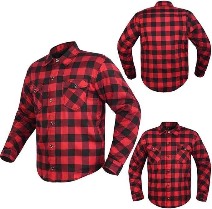 Chemise de moto en flanelle et Kevlar noir et rouge neuf, Motos, Vêtements | Vêtements de moto, Manteau | tissu, Femmes, Hommes