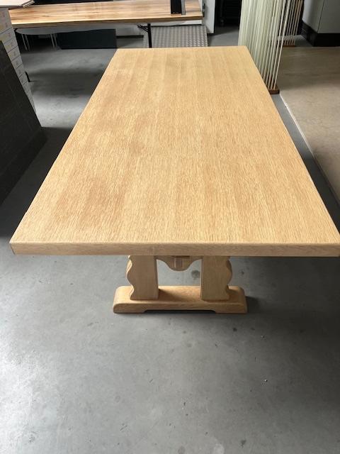 Massief eiken tafel, Huis en Inrichting, Ophalen, Eikenhout, Nieuw, 50 tot 100 cm