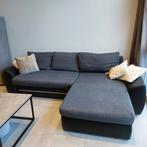 Canapé d’angle convertible gris– bon état, Maison & Meubles, Enlèvement, Cuir