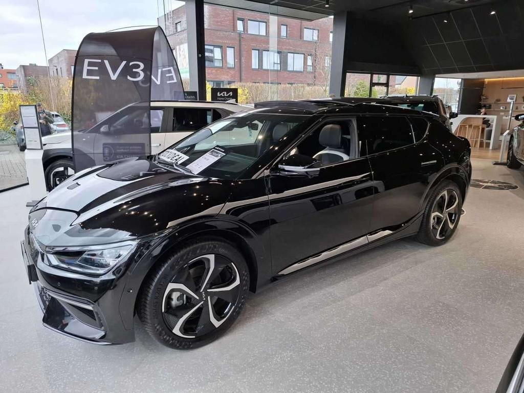 Kia Ev6 77.4 kWh RWD GT Line (automaat), Auto's, Kia, Automaat, Gebruikt, Zwart, Leder
