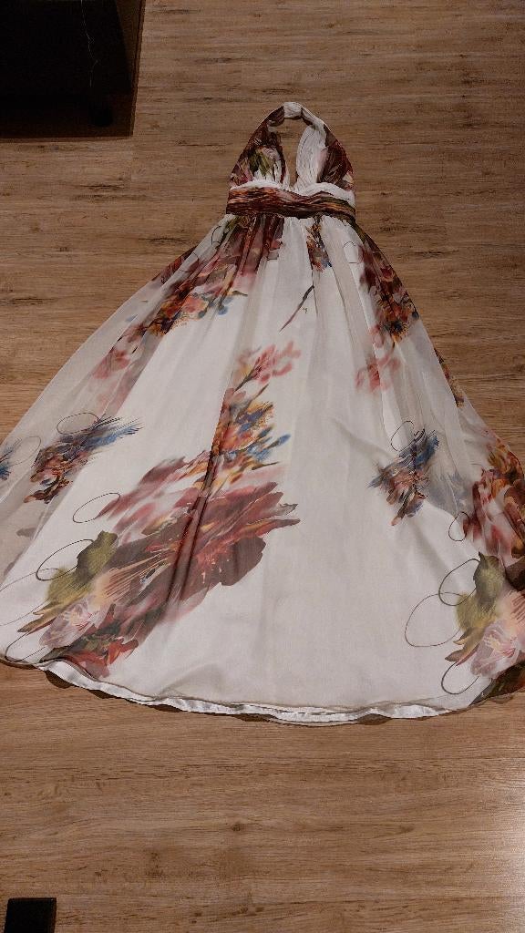 Suitekleed met bijpassende sjaal en handtas, Wit, Cocktailjurk, Zo goed als nieuw, Corizzi