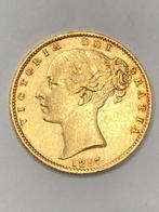 Munt goud sovereign Victoria shield 1857 zeldzamer mooi !, Enlèvement ou Envoi, Autres pays, Monnaie en vrac, Or