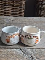 Duo de bols à soupe Oxtail et crème de champignons, Enlèvement ou Envoi
