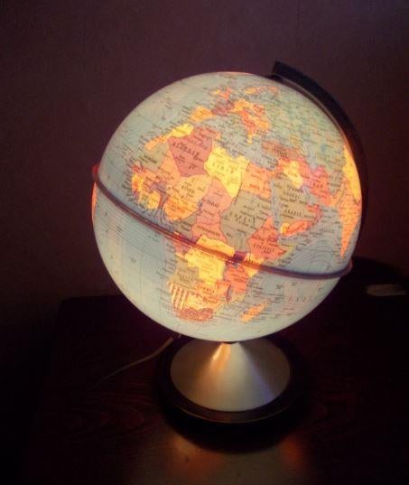 Retro Wereldbol door Standaard-Boekhandel, ca. 1960, Ophalen, Verlicht, Zo goed als nieuw