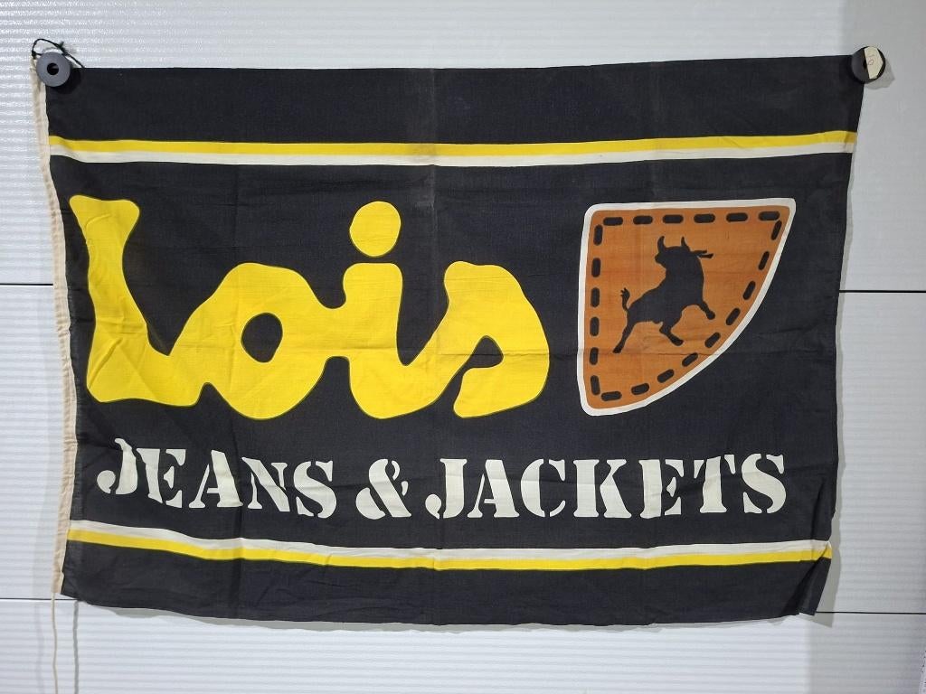 Lois jeans, canvas flags, canvas doeken / vlaggen, 145 x 103, Verzamelen, Merken en Reclamevoorwerpen, Gebruikt, Ophalen of Verzenden