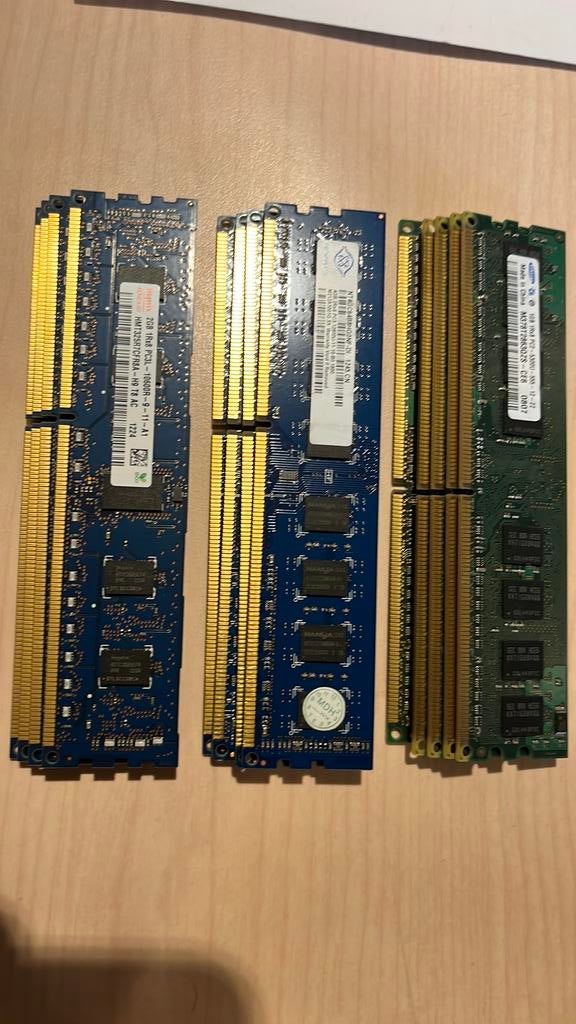 Partij RAM geheugen (DDR2 / DDR3 / DDR3L Server), Computers en Software, RAM geheugen, Desktop, DDR2, Ophalen