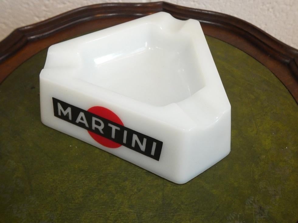 Martini asbak.in glas., Verzamelen, Retrohouse@telenet.be, Gebruiksvoorwerp, B, Ophalen of Verzenden