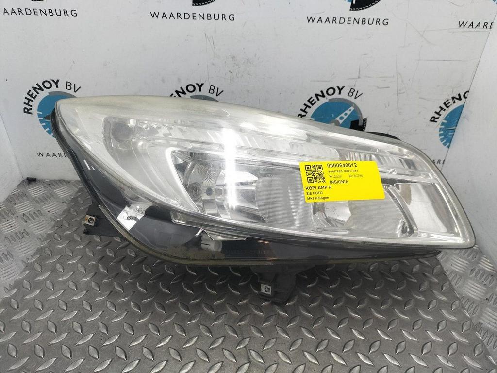 OPEL INSIGNIA 1.6 T Business  KOPLAMP R 2009, Ophalen of Verzenden, Gebruikt, Stiba lid