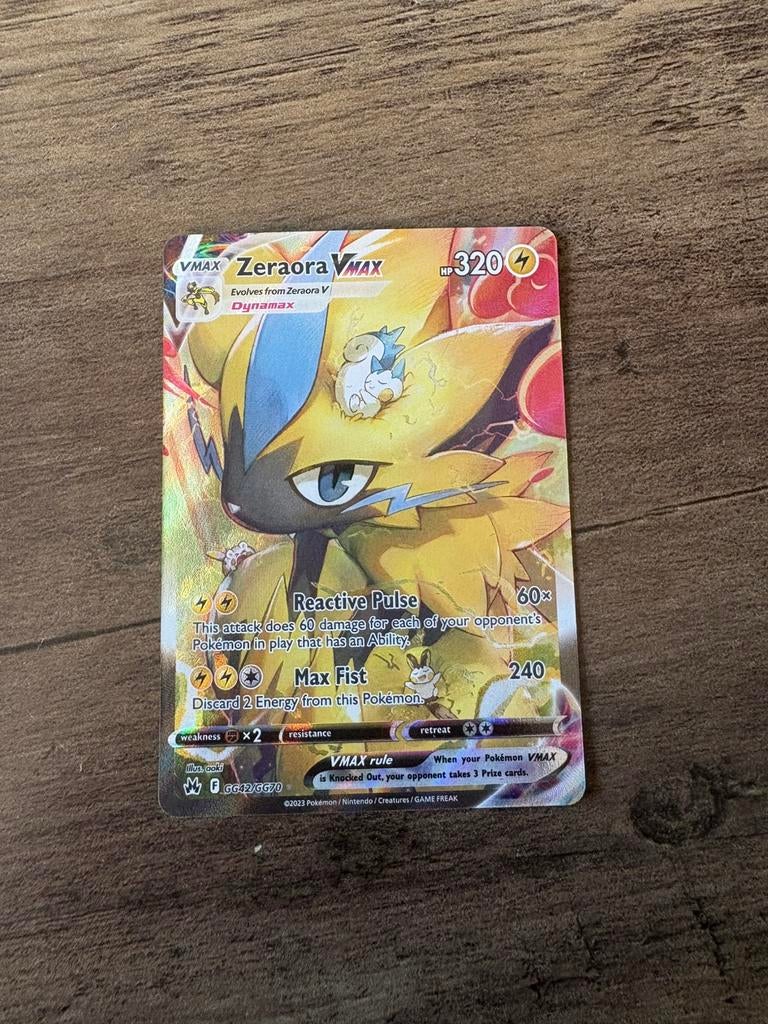 Zeraora Vmax gg42, Ophalen of Verzenden, Zo goed als nieuw