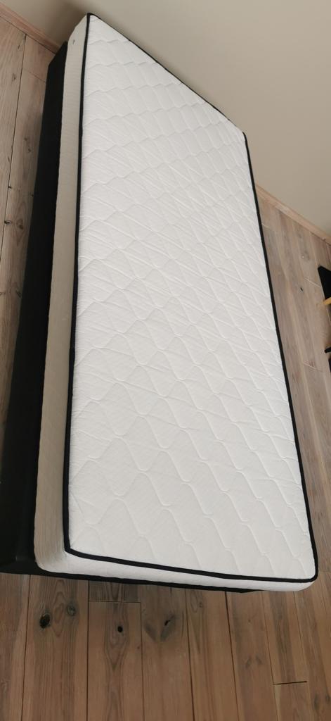 1 persoons boxspring, Huis en Inrichting, Slaapkamer | Bedden, Ophalen, 90 cm, Eenpersoons, Zwart