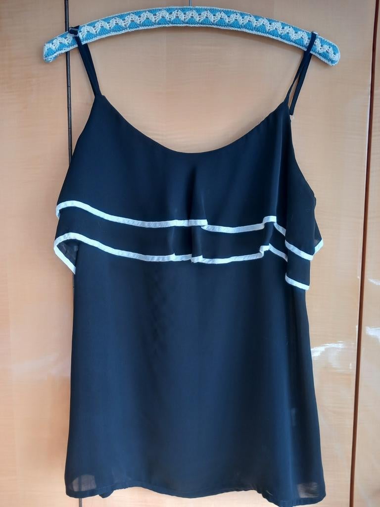 Magnifique débardeur,  fines bretelles. T 44, Kleding | Dames, Topjes, Ophalen of Verzenden, Zwart