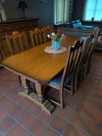 Eiken eetkamer bestaande uit tafel, dressoir en barkast, Huis en Inrichting, Complete eetkamers, Ophalen, Gebruikt, Klassiek, 6 tot 8 stoelen