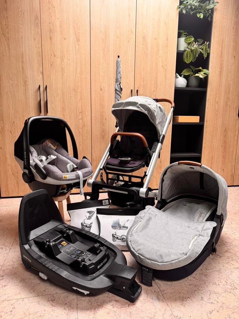 BUGGY + REISWIEG + MAXI COSI + ISOFIX BASE, Avec nacelle, Enlèvement, Utilisé, Poussette