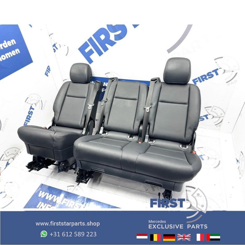 W447 VITO / V KLASSE ACHTERBANK ZWART LEER interieur Mercede, Utilisé, -, -, Enlèvement ou Envoi