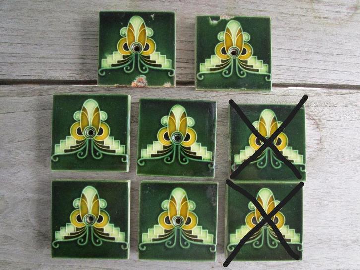 verschillende oude / antieke muurtegels, Antiquités & Art, Antiquités | Assiettes décoratives & Carrelages, Enlèvement ou Envoi