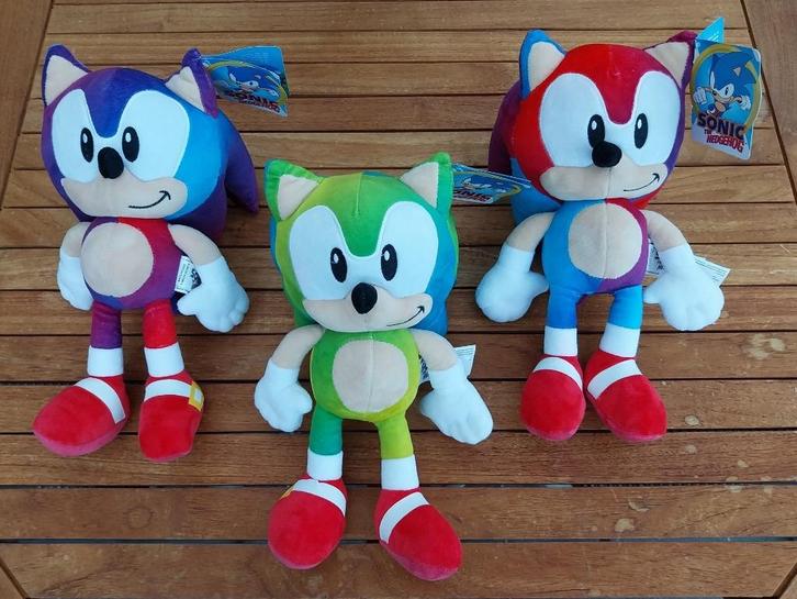 Sonic the hedgehog peluches/knuffels serie van 3 Sega nieuws, Kinderen en Baby's, Speelgoed | Knuffels en Pluche, Nieuw, Ophalen of Verzenden