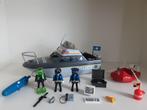 Bateau de police Playmobil avec plongeur et zodiac, Comme neuf, Ensemble complet, Enlèvement ou Envoi