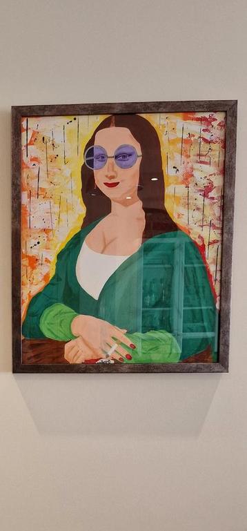 Mona Lisa Pop Art Painting, Antiquités & Art, Art | Peinture | Moderne, Enlèvement ou Envoi