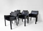 6 x Cab 413 chairs by Mario Bellini for Cassina, Huis en Inrichting, Gebruikt, Zwart, Leer, Ophalen of Verzenden