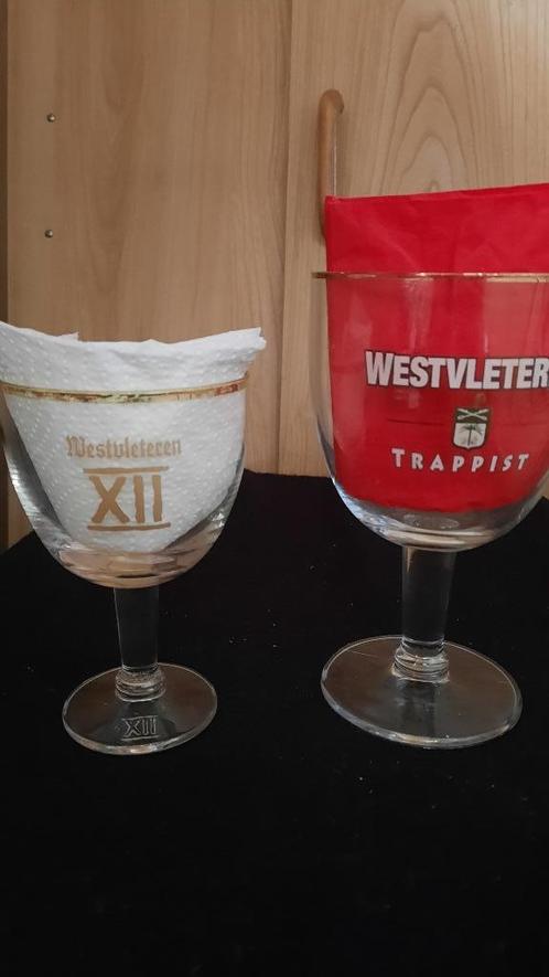 WESTVLETEREN - verre, Collections, Verres & Petits Verres, Verre à bière, Enlèvement ou Envoi