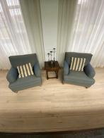 Sièges, siège club en bleu et beige, Maison & Meubles, Canapés | Salons, 75 à 100 cm, Klassiek, Moins de 150 cm, Enlèvement