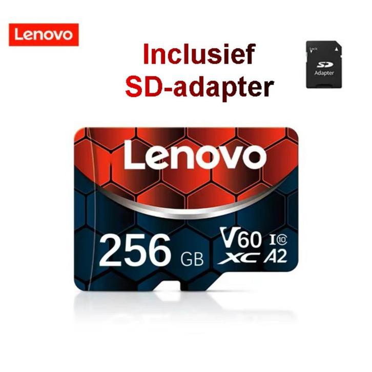 256 GB SD Geheugenkaart MicroSD A1 U3 Class 10 V60 + Adapter, Audio, Tv en Foto, Foto | Geheugenkaarten, Nieuw, MicroSD, 256 GB