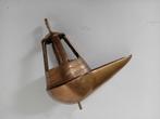 Oude vergulde bronzen olielamp, Antiek en Kunst, Antiek | Verlichting, Ophalen of Verzenden