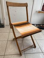 Vintage retro houten plooistoeltje, Caravans en Kamperen, Kampeeraccessoires, Ophalen, Gebruikt