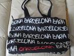 Sac d’épaule en tissu noir doublé « BARCELONE », Shopper, Ophalen of Verzenden, Zo goed als nieuw, Zwart