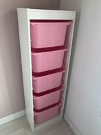 Trofast opbergcombinatie met 5 roze bakken., Enlèvement, Utilisé