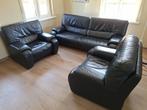 Lederen salon, Huis en Inrichting, Ophalen, Gebruikt, Leer