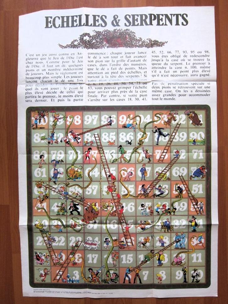 Poster du Spirou 1886 : jeu Echelles et serpents (1974), Livres, BD, Utilisé, Une BD, Enlèvement ou Envoi