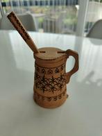 Oud antiek houten potje met bijpassend lepeltje, Antiek en Kunst, Ophalen of Verzenden