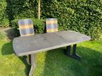 Tuintafel met 6 stoelen, Tuin en Terras, Tuintafels, Ophalen, Gebruikt, Ovaal, Kunststof