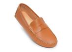 Bruine leren instappers. P.36. Negen, Kleding | Dames, Ophalen, Nieuw, Bruin