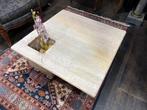Table basse travertin design Italien 1970, Enlèvement, Utilisé, ., Autres matériaux
