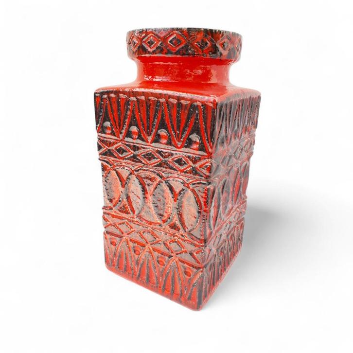 Vintage keramische vaas 92 45, Bodo Mans, Bay Keramik H45D33, Antiek en Kunst, Antiek | Vazen, Ophalen of Verzenden