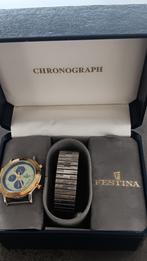 Festina chonograaf DEFECT, Handtassen en Accessoires, Horloges | Heren, Overige merken, Staal, Gebruikt, Staal