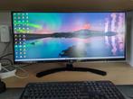 LG 34"  ultra wide monitor resolutie  3440 x 1440, Comme neuf, LG, 60 Hz ou moins, IPS