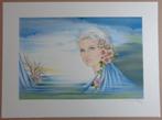 PIERRE BERTIN / SENSUELE VROUW / KLEURLITHO / 56x76cm / SIG, Enlèvement ou Envoi