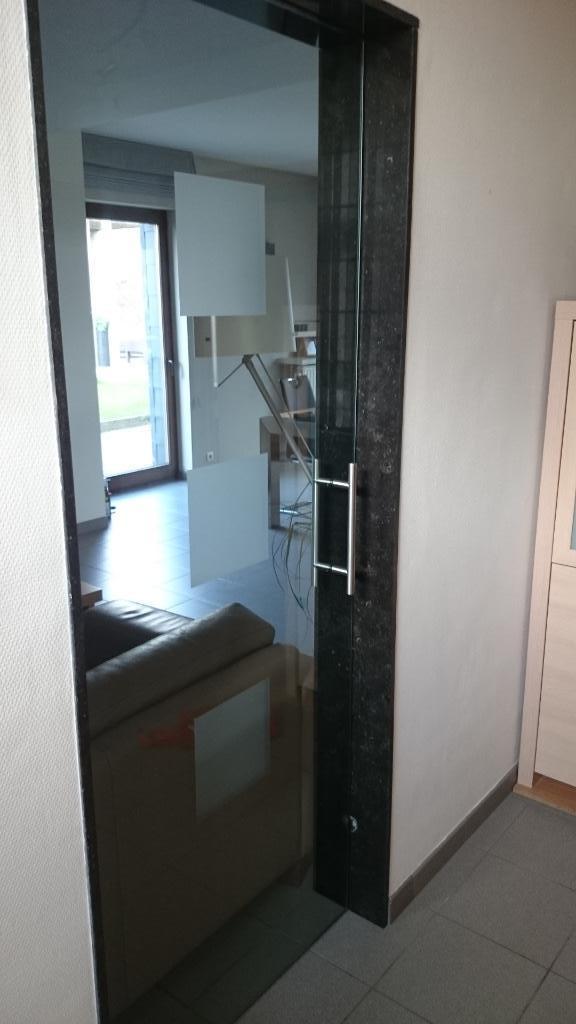 Glazen binnendeur met pomp, Doe-het-zelf en Bouw, Deuren en Vliegenramen, Gebruikt, Binnendeur, Glas, Ophalen