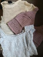 4 leuke topjes - 10 euro - maat S, Ophalen, Beige