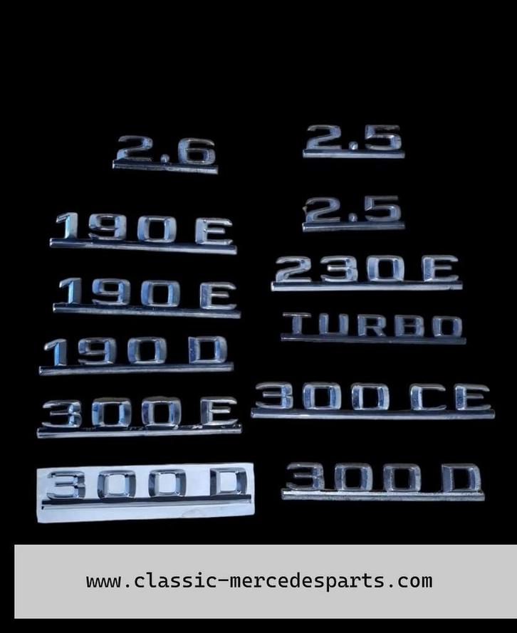 Embleem / typeplaatje Mercedes w124 / 190D 190E 2.5 2.6, Auto-onderdelen, Carrosserie, Mercedes-Benz, Gebruikt, Ophalen of Verzenden