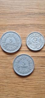 Franse munten 5 frank en 2 frank