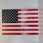 USA flag sign vinyl op MDF, Ophalen of Verzenden, Zo goed als nieuw, Reclamebord