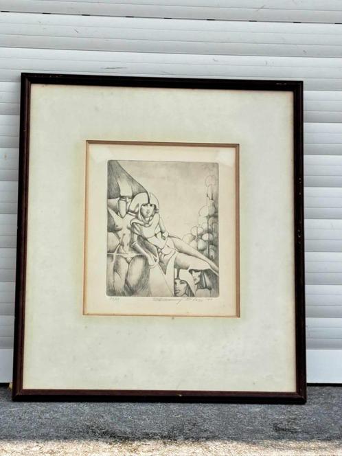 eau forte signe danny blaes, Antiek en Kunst, Kunst | Etsen en Gravures, Ophalen of Verzenden