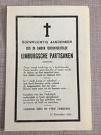 24 LIMBURGSE PARTISANEN samen TERECHTGESTELD te BREENDONK, Verzamelen, Bidprentjes en Rouwkaarten, Verzenden, Bidprentje