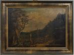 Antiek schilderij op paneel, Ophalen of Verzenden